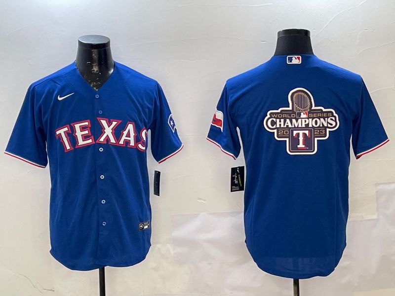 Men Texas Rangers Blank Blue Game 2025 Nike MLB Jersey style 2->texas rangers->MLB Jersey